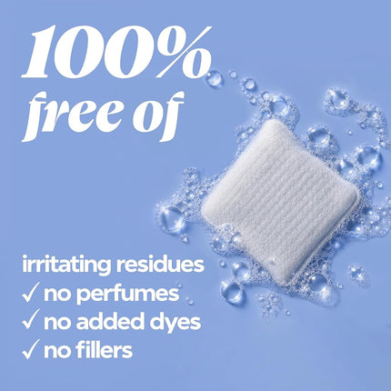 Tide evo Laundry Detergent Free & Gentle Concentrated Laundry Travel Detergent and Instant Dissolve Fights Stains Better than Leading Detergent Sheet, 16 Count
