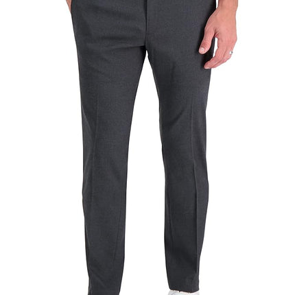 Kenneth Cole Reaction Men's Premium Solid Dress Pant, Dark Heather Grey, 34W / 34L