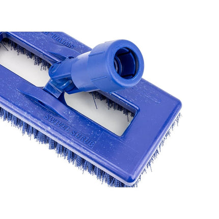 SPARTA Swivel Scrub Brush Floor Brush for Commercial Cleaning, Polyester, 8 Inches, Blue