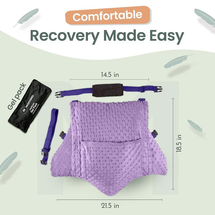 MOYOAMA 2 Pcs Hysterectomy Pillow Set - Incl 1 Gel Pack for Soothing Relief - Hysterectomy Recovery Must Haves After C Section,Post Surgery Pillow,Abdominal Surgery Recovery Pillow,Hysterectomy Gifts
