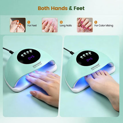 JODSONE Fast Curing U V LED Nail Dryer with 4 Timers Auto Sensor Nail Lamp Green