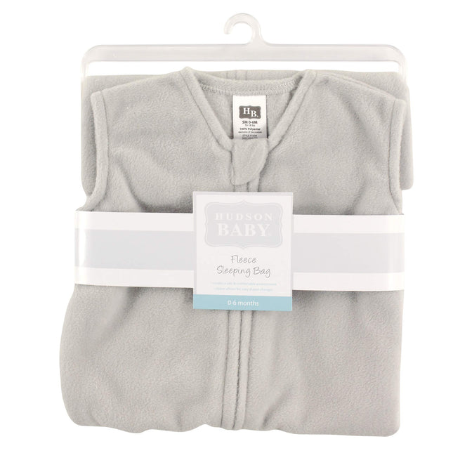 Gigoteuse Hudson Baby unisexe pour bébé, sac de couchage, couverture, polaire gris clair uni, 12-18 mois