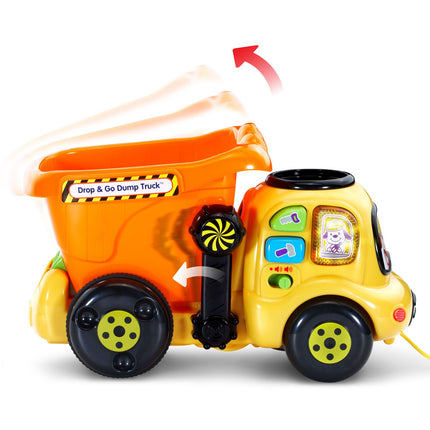 Camión Volquete VTech Brand Drop and Go - Tema de Dibujos Animados para Niños, Ayuda en la Coordinación Ojo-Mano y el Desarrollo de Habilidades Motoras - Exclusivo Online, 1.3 libras