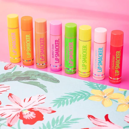 Lip Smacker Original & Best Holiday Flavored Lip Balm Party Pack, Oatmeal Cookie, Vanilla, Mango, Watermelon, Tropical Punch, Cotton Candy, Kiwi, Strawberry, Clear