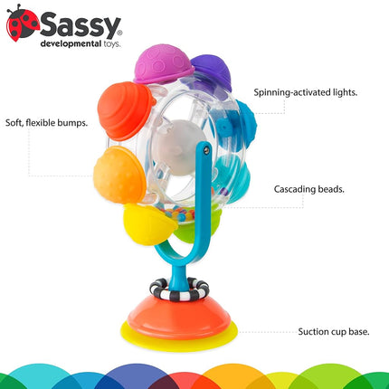 Sassy Baby Light Up Rainbow Reel Tray Toy - 6m+