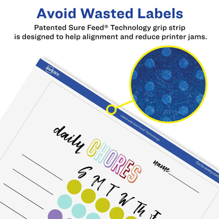Avery Glossy Clear Rectangle Labels with Sure Feed, 5" x 6", 100 Glossy Clear Labels, Laser/Inkjet Printable Labels