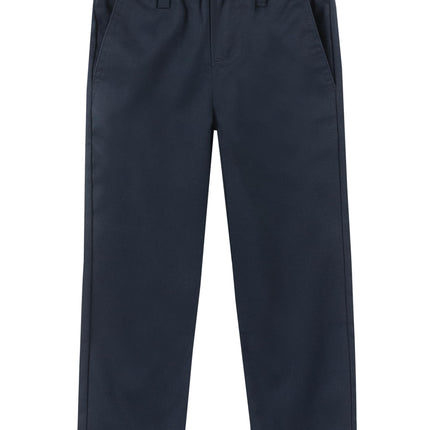 Nautica Boys' Flat Front Twill Pant Track, Navy/Pu