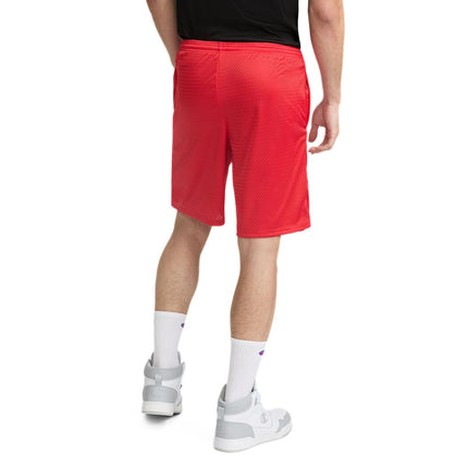 Champion Men's Long Mesh With Pockets athletic shorts, Crimson, S UK