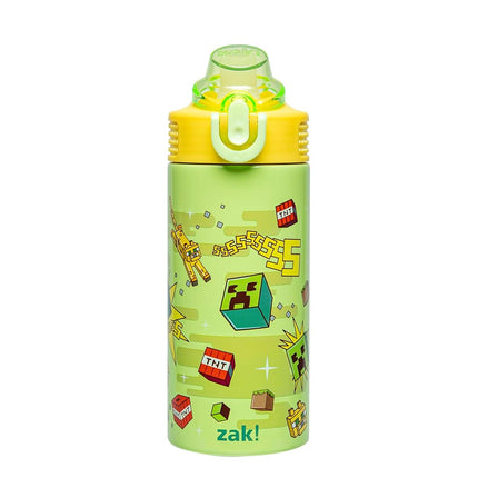 Zak Designs Minecraft Creeper Sage 14oz Leak-Proof