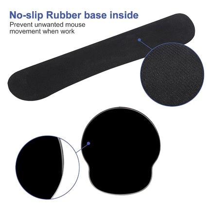 Mouse Pad Keyboard Wrist Rest, Gel Non Slip Rubber Wrist Support Rest Mouse Pad for Home Office, Computer, Laptop, Typist, Gamer, Soft Cushion Mousepad with Memory Foam Ergonomic Nebula Galaxy