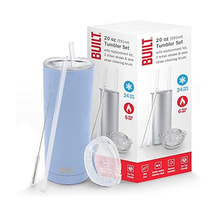 BUILT Double Walled Stainless Steel Tumbler Set wi