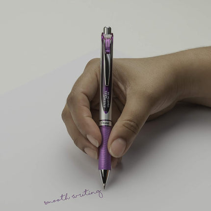 Pentel EnerGel RTX Retractable Liquid Gel Pen Canister, Violet Ink, 36pk (BL77PC36V)