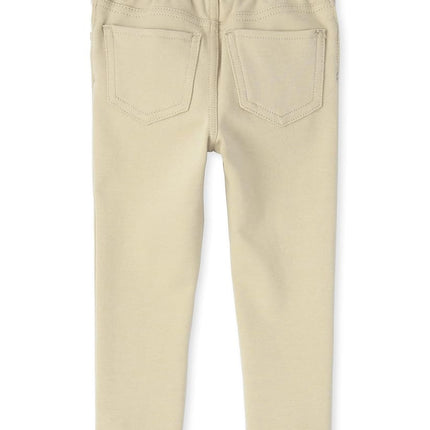 The Children's Place Jeggings en ponte pour bébé fille, lot de deux, couleur sable, taille 3T