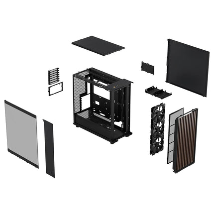 Fractal Design North XL Charcoal Black TG- three 140mm Aspect PWM fans included- Type C USB- EATX airflow full tower PC gaming case