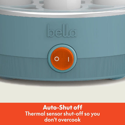 Cuiseur à œufs électrique bella, capacité de 14 œufs, double étage, pour œufs pochés, brouillés, durs, mi-durs et à la coque, omelettes et raviolis à la vapeur, arrêt automatique, 360 watts, couleur avoine