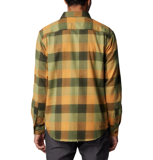 Columbia Men's Cornell Woods Flannel Long Sleeve Shirt, Greenscape Ombre Buffalo, Small