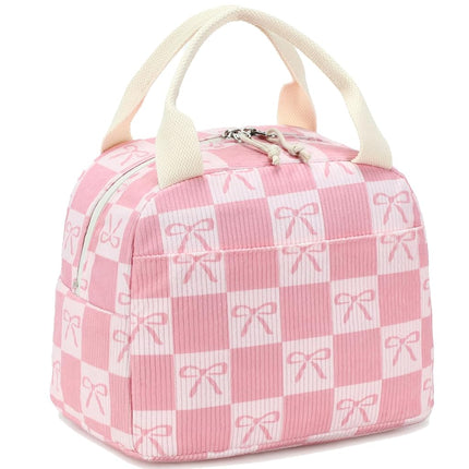 Bluboon Lunch Bag for Women Men Cute Corduroy Lunch Tote Bags Reusable Insulated Lunch Box Large Capacity Reusable Insulated Cooler for Work Picnic or Travel