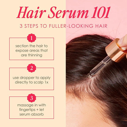 Grande Cosmetics Hair Serum for Men and Women, Promotes Thickness in Thinning Hair, Safe for Color Treated Hair | 40 ml