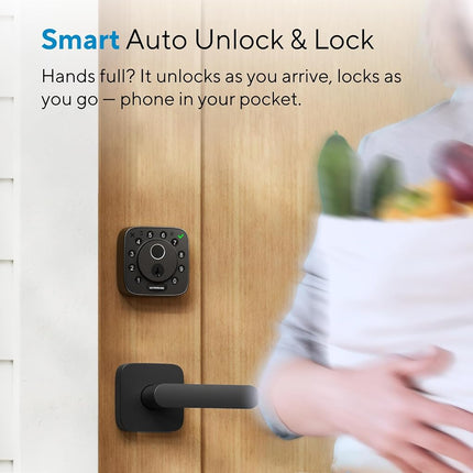ULTRALOQ Bolt Fingerprint WiFi Smart Lock with Sensor,Works with Apple Home