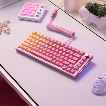 GLORIOUS Premium Coiled Keyboard Cable (Pixel Pink)