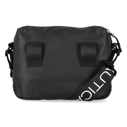 Nautica Women's Nylon Bean Crossbody/Belt Bag with Adjustable Shoulder Strap, Black, One Size