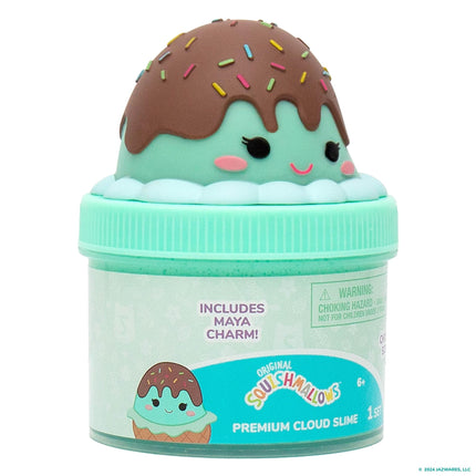 Squishmallow Original Maya La Nube de Slime Premium con Aroma a Chocolate, Recuerdos de Fiesta para Niños de 8 a 12 Años, Juguetes para Niñas de 8 a 10 Años, Kit de Slime para Niñas de 8 a 12 Años, Slime para Niños