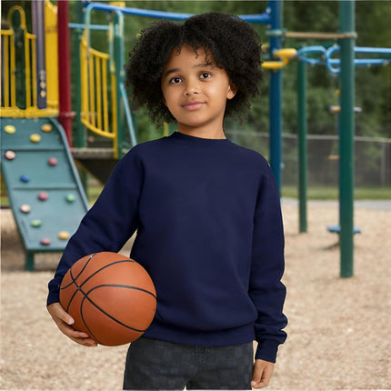 Hanes Boys Eco Smart Crew, Navy, X-Large