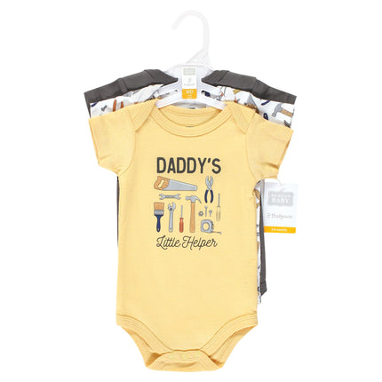 Hudson Baby Unisex Baby Cotton Bodysuits, Construction Work, Preemie, Construction Work, Preemie