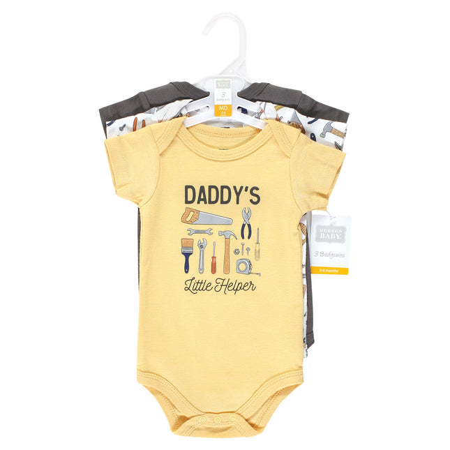 Hudson Baby Unisex Baby Cotton Bodysuits, Construction Work, Preemie, Construction Work, Preemie