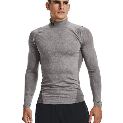 Under Armour Men's UA CG Armour Comp Mock, Men's Base Layer with a Polo Neck, Thermal Long Sleeve Top for Winter Running and Skiing with Anti-Odour Technology