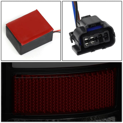 DNA MOTORING TL-GMCSIE07-LED-3D-BK-SM LED 3D Tail Light Assembly Driver & Passenger Side [Compatible with 07-14 GMC Sierra 1500 2500HD 3500HD]