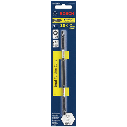 BOSCH ITDET25601 1-Piece 6 In. Torx #25 Impact Tough Double-Ended Screwdriving Bit
