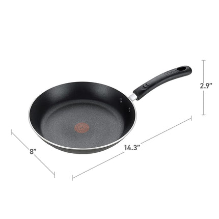 T-FAL E93802 Professional Total Nonstick Thermo-Spot Heat Indicator Fry Pan, 8-Inch, Black