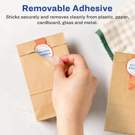 Avery Matte White Removable Cigar Labels with Sure Feed Technology, Print-to-The-Edge, 1.5" x 3.5", 500 Removable Labels, Laser/Inkjet Printable Labels