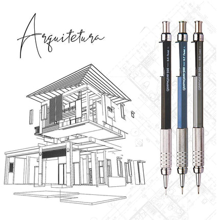 Portaminas Pentel GraphGear 500 para dibujo técnico, negro (PG525A)