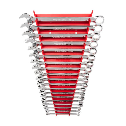 TEKTON Combination Wrench Set, 19-Piece (6-24 mm) - Rack | WCB91202