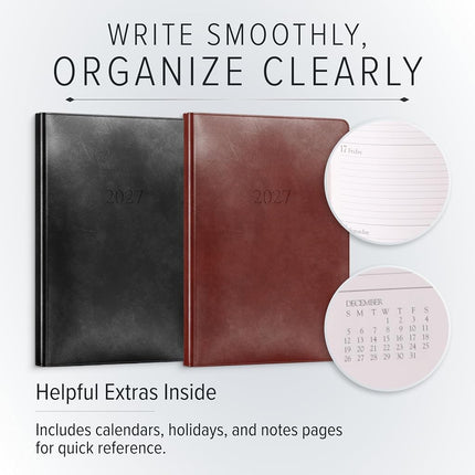 Gallery Leather Desk Weekly Monthly Planner 2027 Caribbean Aqua