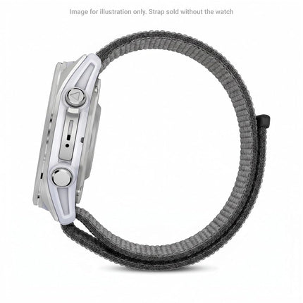Garmin UltraFit Watch Straps (20mm), Lightweight, suitable for selected fēnix-, epix-, Descent-, D2-, Instinct- and Approach series smartwatches, Original accessory, Nylon, Grey