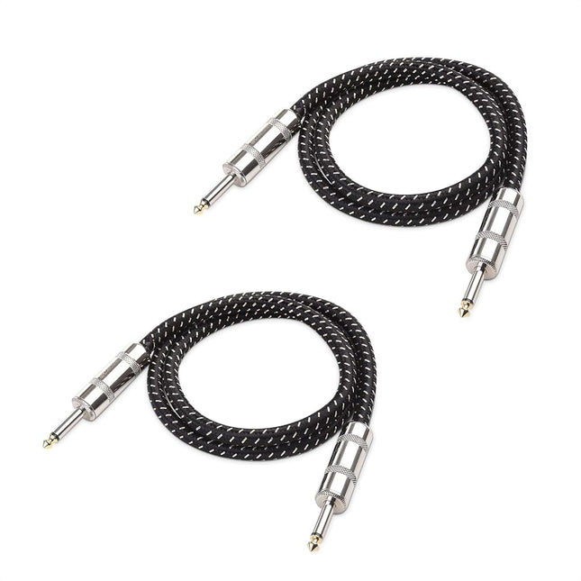 Cable Matters 2-Pack Braided TS Speaker Cable in Black � 3 Feet