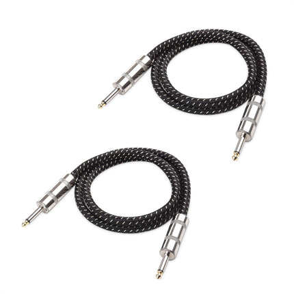 Cable Matters Cable trenzado TS para altavoz (paquete de 2) en negro – 0,91 m