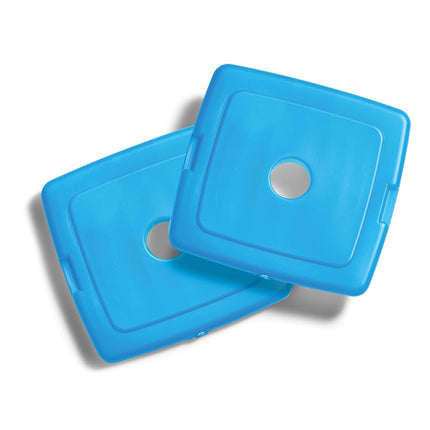 Cool Coolers By Fit & Fresh 12 Pack Slim Ice Packs, Quick Freeze Space Saving Reusable Ice Packs for Lunch Boxes or Coolers, Clear Blue Kids Ice,12 Pack