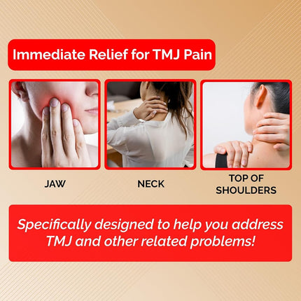 Peak Essentials TMJ Relief Products Jaw Massager With Advanced Heating Modes - Ergonomic TMJ Massage Tool - Gentle Vibrations And Heat For Pain Relief, Tension, And Stiffness
