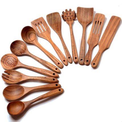 Wooden Spoons for Cooking,12 Pack Wooden Utensils 