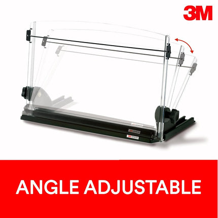 3M in-Line Document Holder 35.5cm x 30.4cm x 7.6cm DH630, Black/Clear