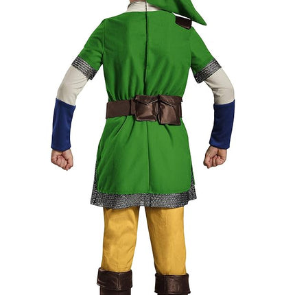 Legend of Zelda Link Kids Deluxe Costume Boys Gaming Outfit - Large