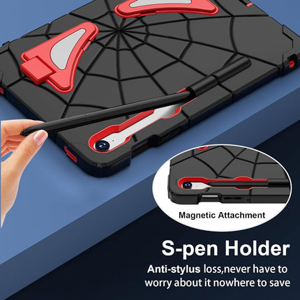 AKABEILA Compatible with Samsung Galaxy Tab S10 FE 2025 Tablet Case，Lightweight Shockproof Rugged Protective Cover with Kickstand for Kids Children Boys Babies Black Red