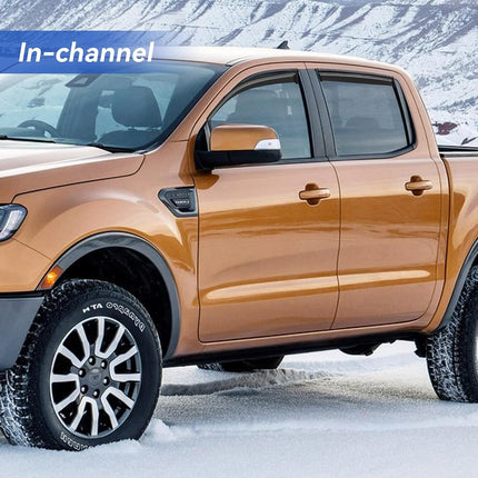 in-Channel Window Visors Rain Guards for 2019-2023 Ford Ranger Crew Cab