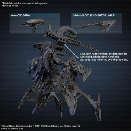BANDAI Hobby 30MM Armored CORE VI Fires of Rubicon - Schneider NACHTREIHER/40E Steel Haze Model Kit