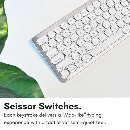 Macally USB Wired Keyboard for Mac - Compatible Apple Keyboard with USB Hub (2X Ports) - Full-Size Mac Keyboard with Number Pad - Plug & Play for MacBook Pro/Air, iMac - Aluminum Frame