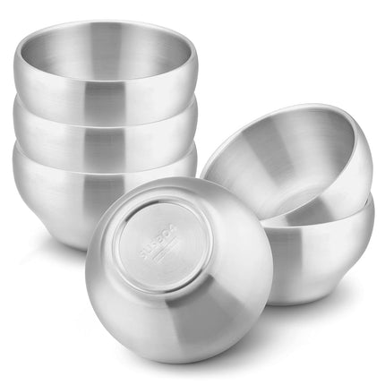 HaWare 6-Piece Kids Bowls, 12oz SUS304 Metal Bowl 